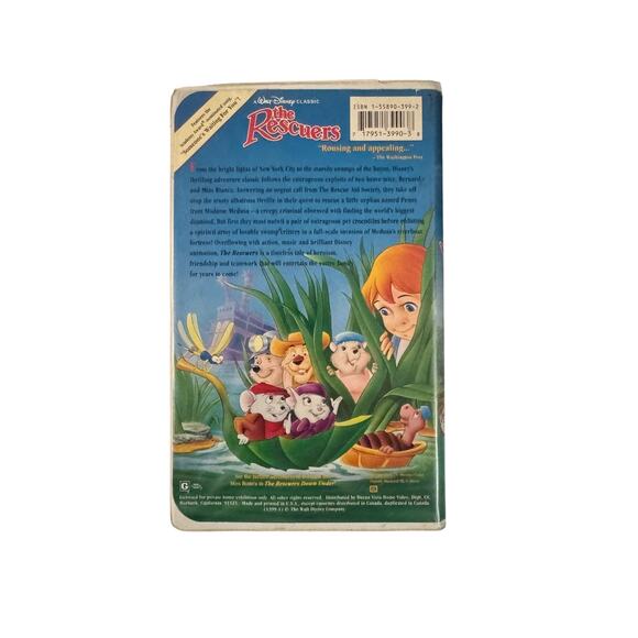 Disney's the Rescuers Vintage VHS Movie 1977 - Picture 3 of 3